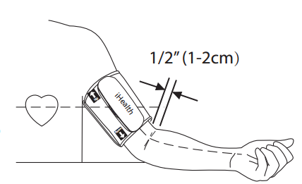 how to put bp cuff on arm